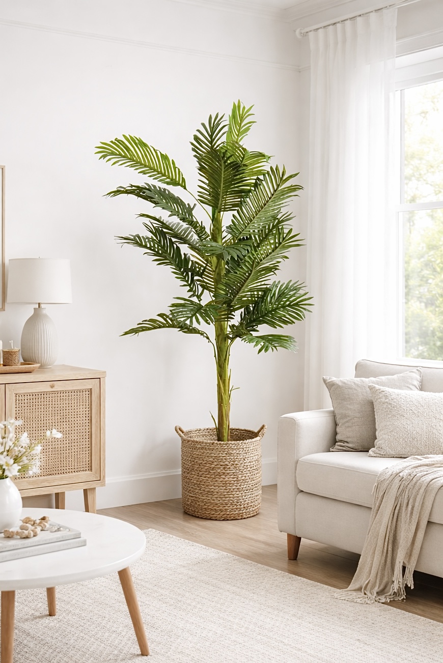 Beige jute plant pot 120x30cm