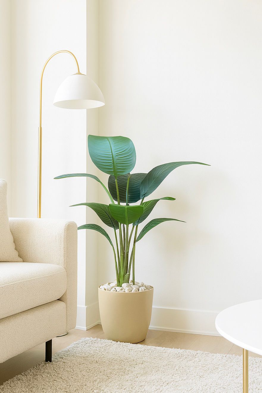 100x40cm - plastic plant pot - Leather leaves