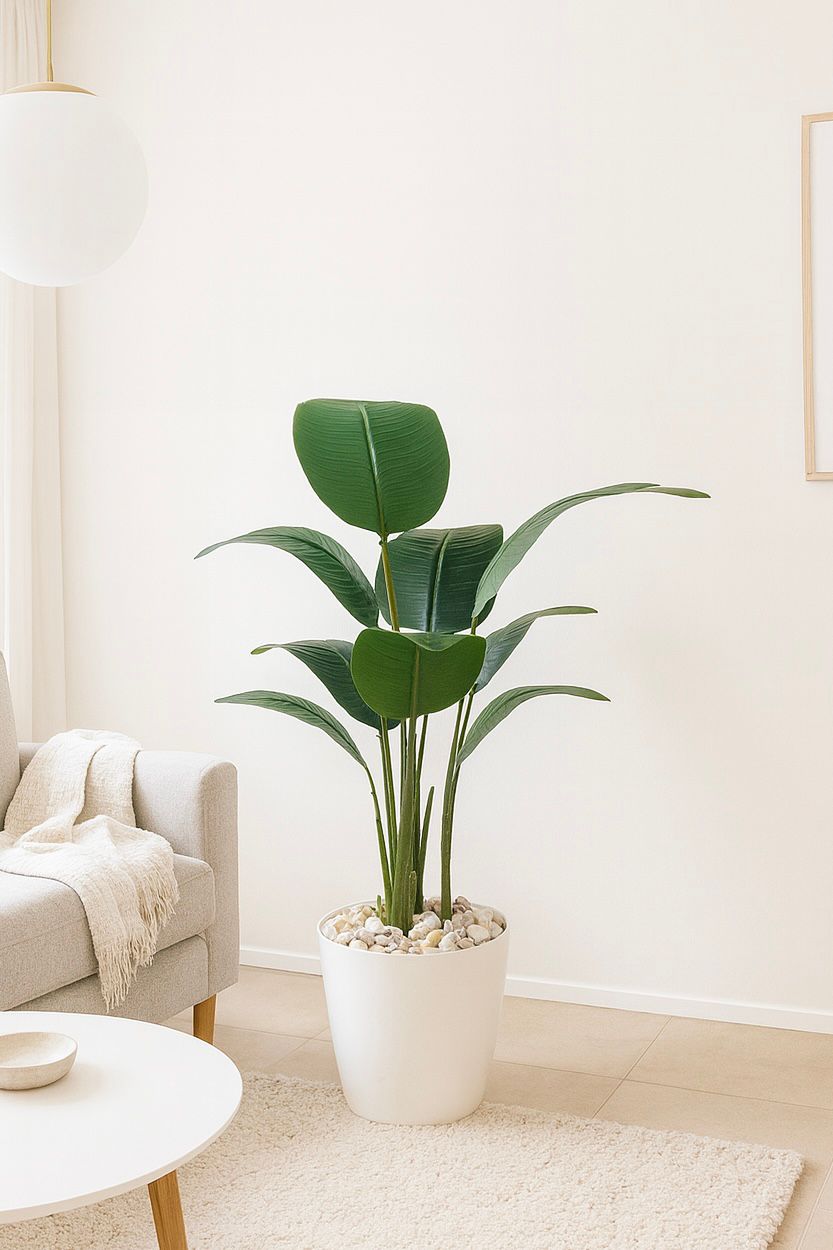 100x40cm - plastic plant pot - Leather leaves