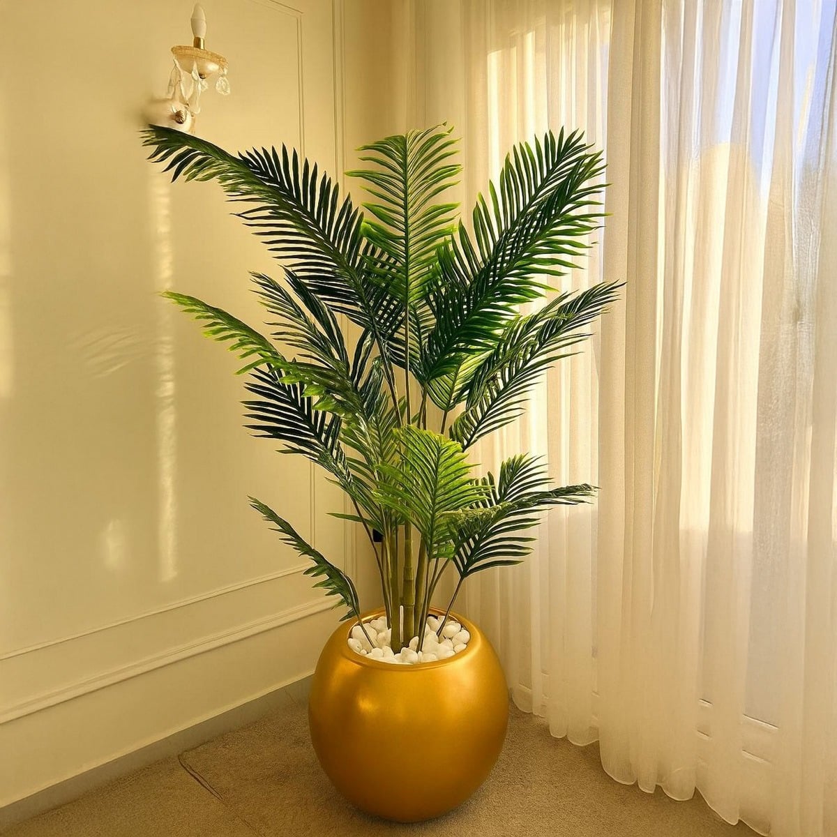 180x60cm - fiberglass plant pot - Areca tree