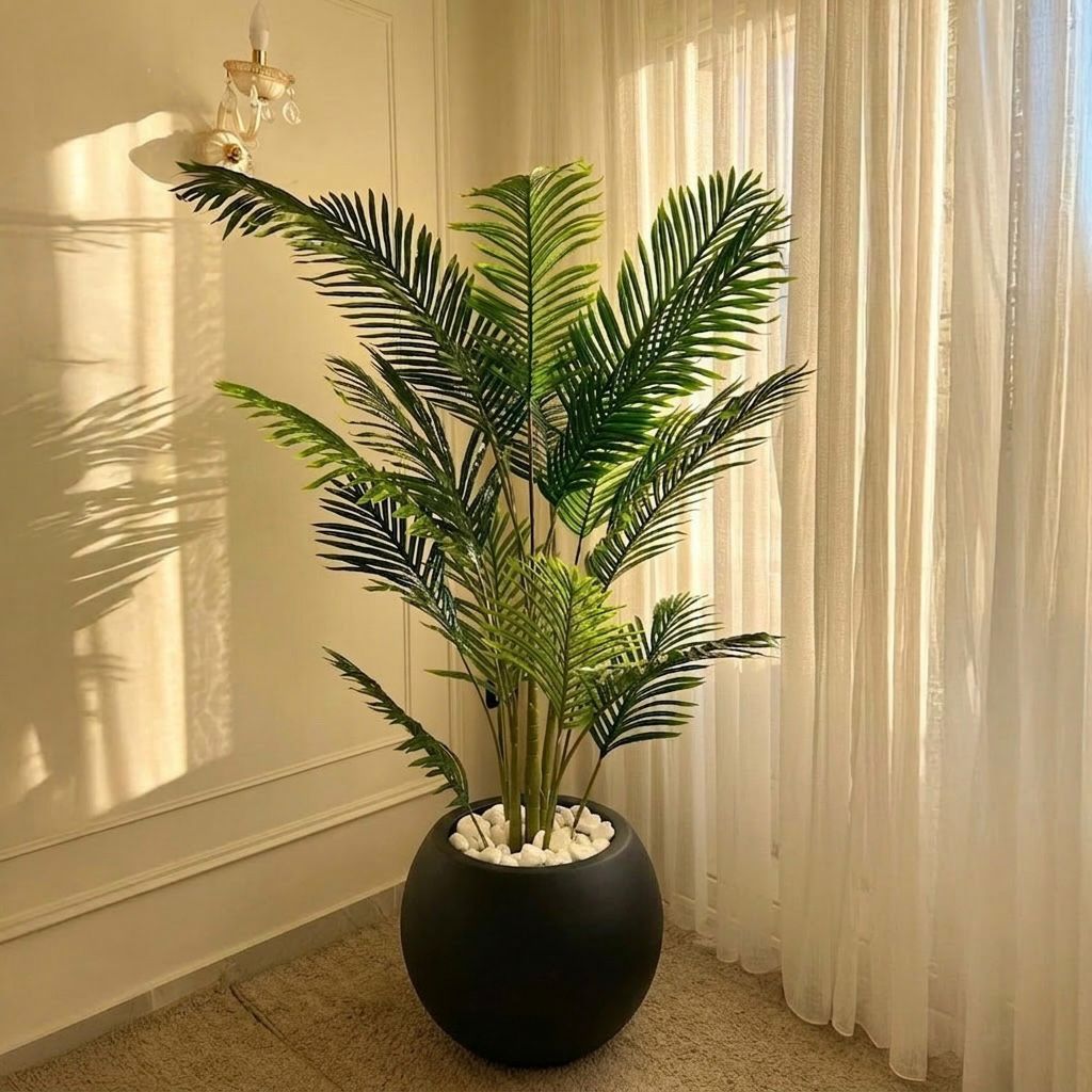 180x60cm - fiberglass plant pot - Areca tree