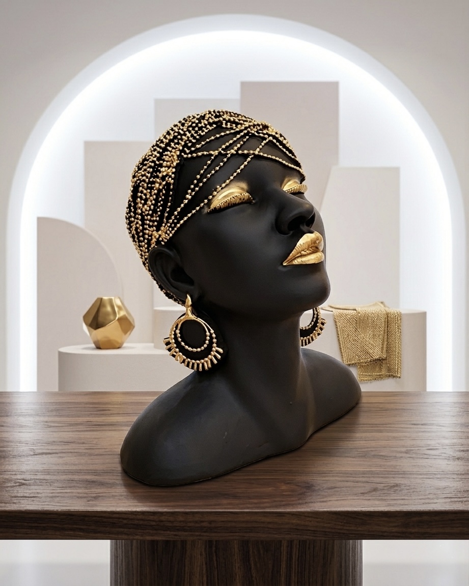 Polyester Table Accessories - Black and Gold