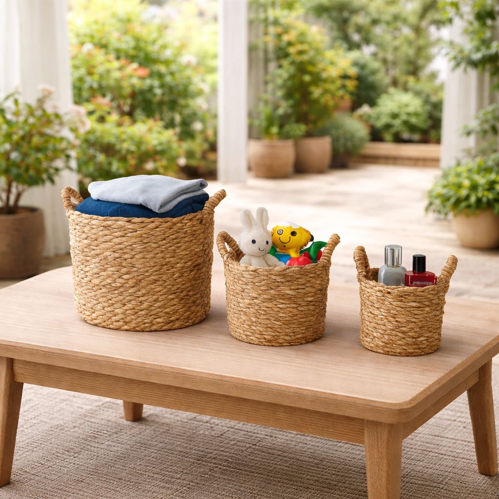 Rope basket Beige - 3 Pieces