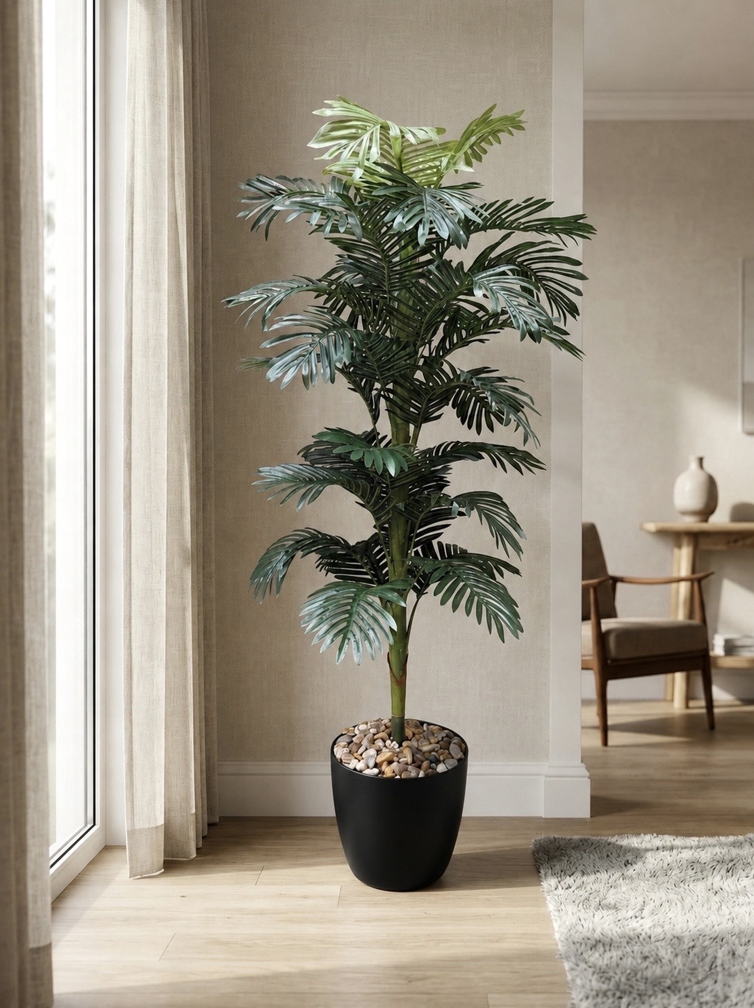 160x50cm - Plastic plant pot - Palm tree