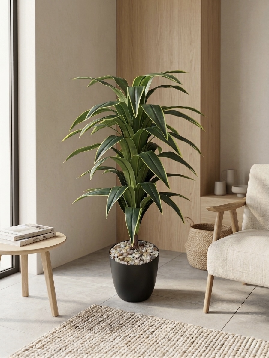 130x65cm - Artificial Dracaena Tree - Plastic Pot