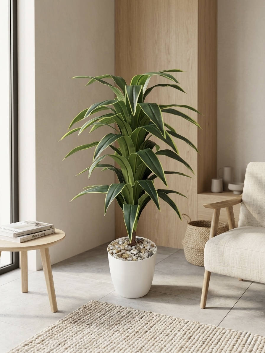 130x65cm - Artificial Dracaena Tree - Plastic Pot