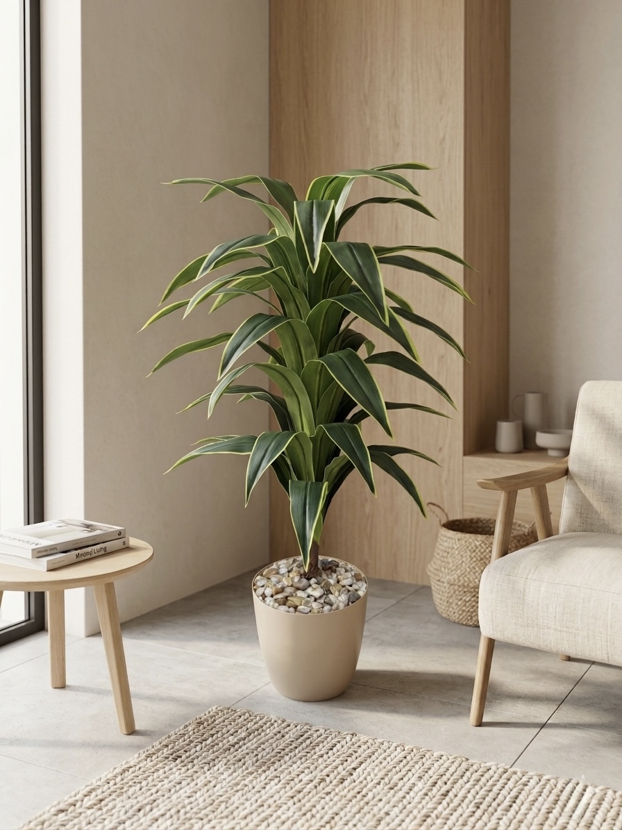130x65cm - Artificial Dracaena Tree - Plastic Pot