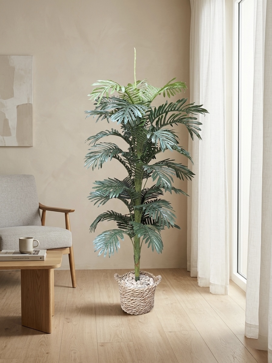 150x50cm - Jute rope Plants pot Beige - artificial Palm Tree